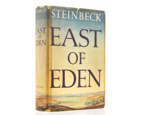 Steinbeck (John) East of Eden, first edition, first issue with 'bite' for 'bight' on p.281, upper hinge slightly cracked, ori