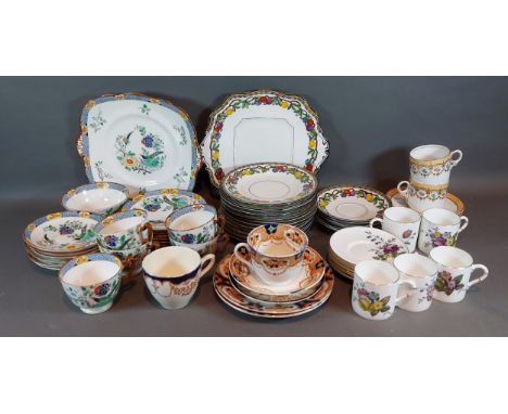 A Worcester porcelain coffee service together with various tea ware 