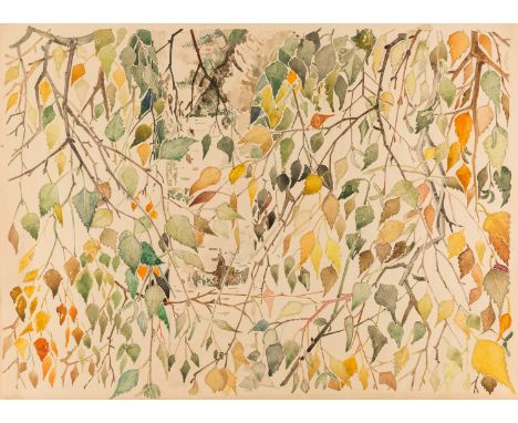 MIKHAIL MIKHAILOVICH TARKHANOV (RUSSIAN 1888-1962)Birch Leaves, 1940swatercolor and graphite on paper32 x 44 cm (12 1/2 x 17 