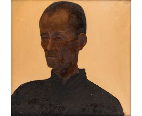 XU YANZHOU (CHINESE B. 1961)Portrait of a Man, oil on panel47 x 48.5 cm (18 1/2 x 19 1/8 in.)signed lower right; inscribed on