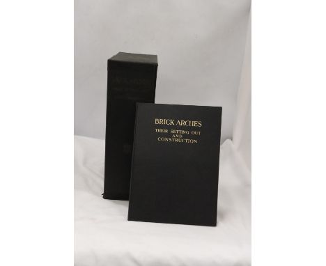 A VINTAGE SET OF PLANS - BRICK ARCHES, THEIR SETTING OUT AND CONSTRUCTION - FULL SET OF 30, IN ORIGINAL BOX WITH A BOOK 