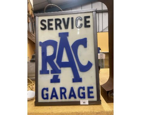AN RAC SERVICE GARAGE ILLUMINATED LIGHT BOX SIGN 