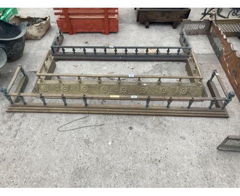 A VINTAGE BRASS FIRE FENDER 