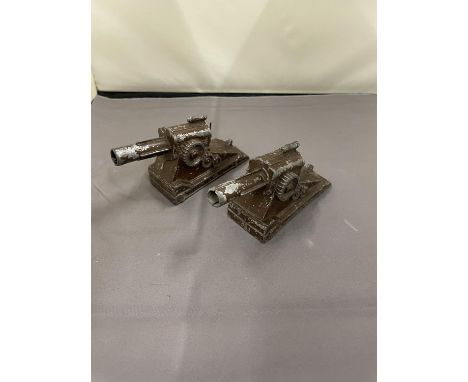 TWO VINTAGE TOY CANONS 