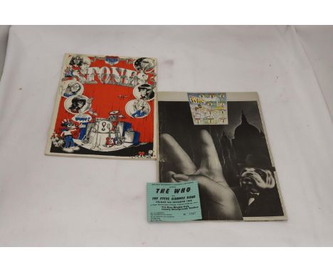 TWO VINTAGE MUSIC PROGRAMMES, THE ROLLING STONES AND THE WHO, PLUS A WHO TICKET FROM 3RD OCTOBER 1975 