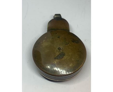 A BRASS MILITARY COMPASS COVER 