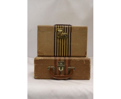 TWO VINTAGE VANITY CASES 