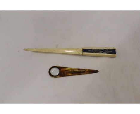 TWO VINTAGE LETTER OPENERS 