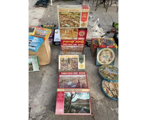 AN ASSORTMENT OF VARIOUS VINTAGE JIGSAW PUZZLES 
