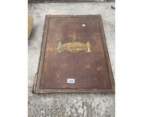 A VINTAGE LEATHER BOUND IMPERIAL ATLAS OF ENGLAND AND WALES 