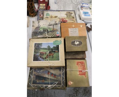 A QUANTITY OF VINTAGE JIGSAW PUZZLES TO INCLUDE A GREAT WESTERN RAILWAY AND THE QUEEN MARY 
