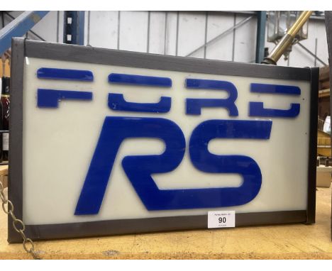 A FORD RS ILLUMINATED LIGHT BOX SIGN 