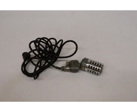 A VINTAGE 'RESLO' MICROPHONE, WITH BRASS MANUFACTURERS LABEL