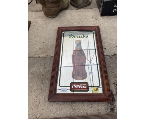 A VINTAGE STYLE COCA-COLA ADVERTISING MIRROR 