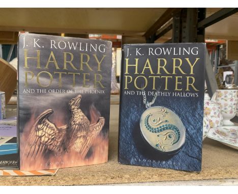 TWO HARRY POTTER FIRST EDITION HARDBACK BOOKS TO INCLUDE, 'HARRY POTTER AND THE ORDER OF THE PHOENIX' AND 'HARRY POTTER AND T