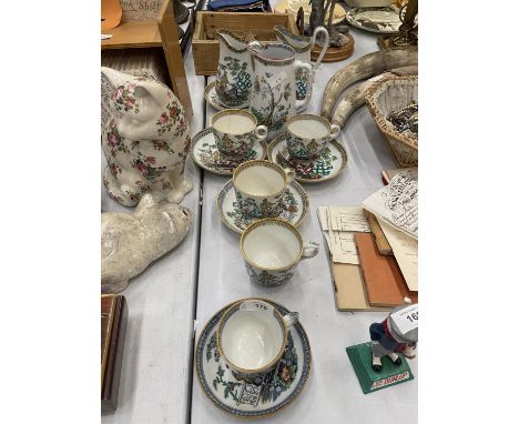 A QUANTITY OF ORIENTAL CUPS AND SAUCERS, JUGS AND PLATES 