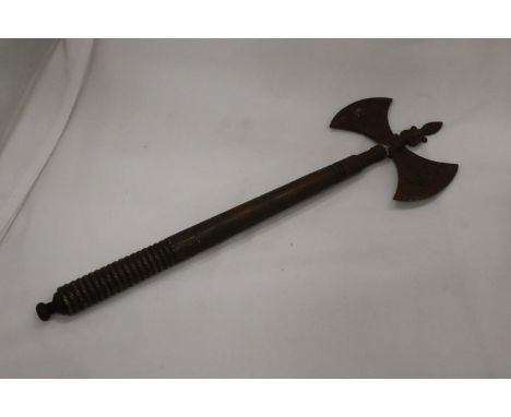 A VINTAGE DOUBLE HEADED GRYPHON AXE 