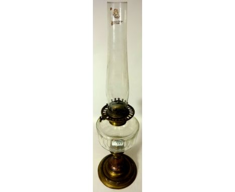 Early 20th century oil lamp H67cm  Condition Report Click here for further images, condition, auction times & delivery costs
