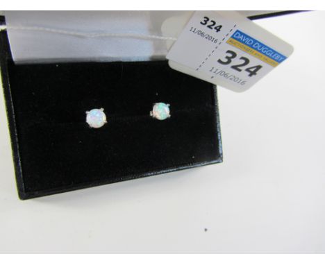 Pair of opal stud ear-rings stamped 925 Condition Report Click here for further images, condition, auction times & delivery c