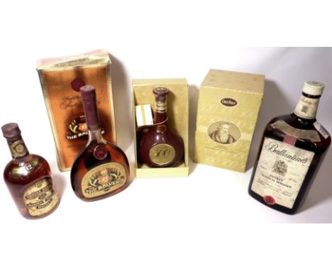 Champagne, wines and spirits - 1 x bottle Ballantine's Finest Scotch Whisky 2 litres, 1 x bottle Chivas Regal whisky 75cl, 1 