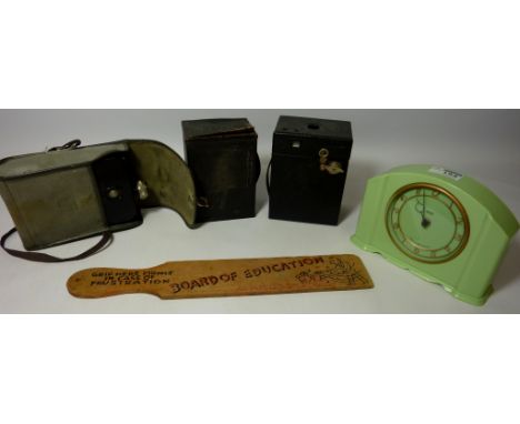 Box Brownie Cameras - No. 2 Brownie, No. 2 Hawk-Eye model B, Cine-"Kodak" Eight model 20 movie camera, vintage Smiths Bakelit