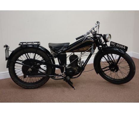 Vintage/Classic motorcycle - Rare 1931 Triumph Junior Model X motorcycle, 2 stoke 174cc engine no. 3838, registration SSK 872