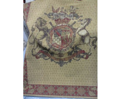 Machine woven tapestry depicting the Kent coat of arms