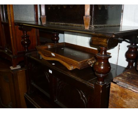 20th Century mahogany box seat monks bench