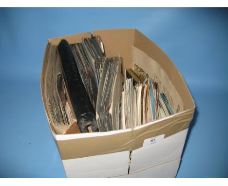 Small quantity of miscellaneous postcards and travel guides, a pair of mahogany cased balance scales, World War I Christmas g