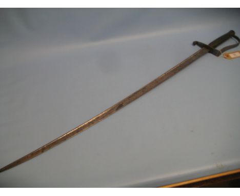 Composite Georgian sword with etched blade, marked Francis Deakin, Birmingham (no scabbard)