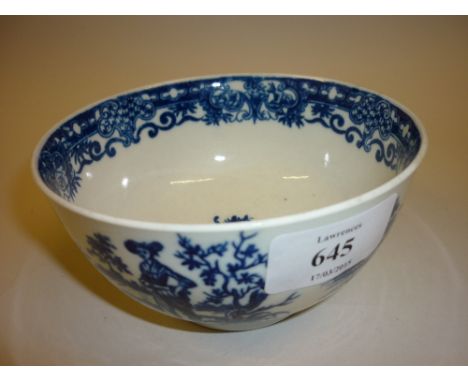 First Period Worcester slops bowl in Milk Maid pattern