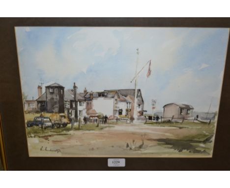 R. Buckeridge, three signed ink and and watercolour drawings, Hastings beach scenes