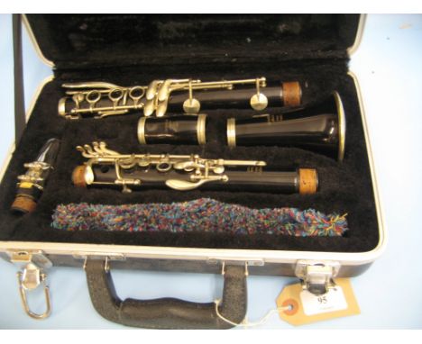 Cased Commodore clarinet in fitted case