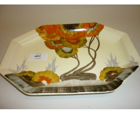 Clarice Cliff Wilkinson pottery Bizarre octagonal plate