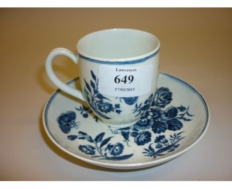 First Period Worcester coffee can together with a First Period Worcester saucer with workman mark