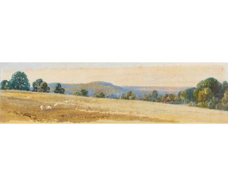 R. Leyman (British, 19th Century) Pastoral scenes,two watercolours,15.5 x 37cm and 9.5 x 35cm,both signed and dated