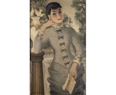 *Suzanne Eisendieck (German, 1906-1998)Souvenir; portrait of a young woman reading a lettersigned lower leftoil on canvas82 x