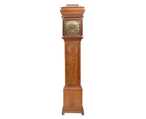 Thomas Cottle, Crewkerne, an oak longcase clock the eight-day duration movement striking the hours on a bell with the twelve-