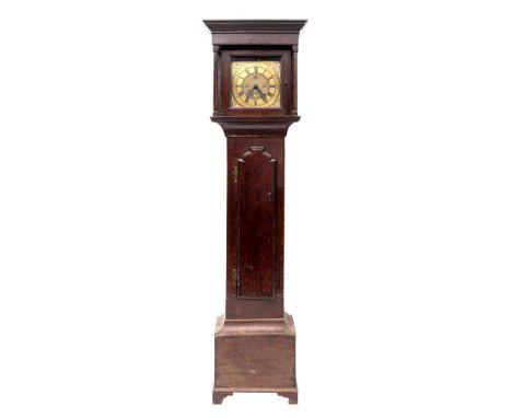 Joseph Sill, Wigton, an oak longcase clock the thirty-hour duration movement striking the hours on a bell with the eleven-inc