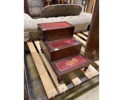 A Victorian mahogany step commode, width 45cm, depth 66cm, height 48cm