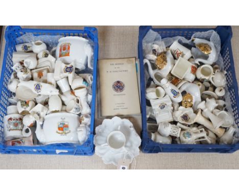 A collection of Goss and other crested china including several Brighton