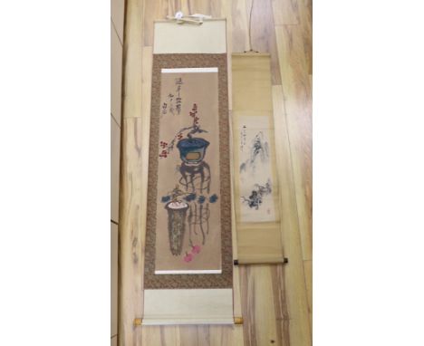 Two Chinese scroll pictures