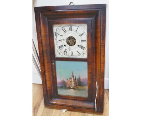 A 19th century Connecticut shelf clock, 66.5cms high