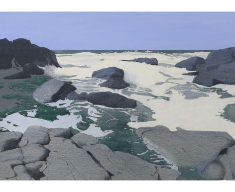Bill Wright (Scottish, b.1931), mixed media, Seascape, signed, 52 x 71cm