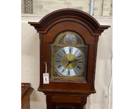 A reproduction mahogany eight day longcase clock, height 179cm