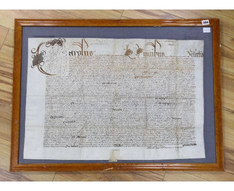 A Charles I General pardon issued to Richard Gardiner of Nortoft in the parish of Guilsborough in Northamptonshire; 10 Februa