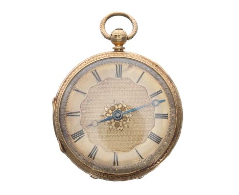 Attractive Victorian 18ct fusee lever pocket watch, London 1885, the movement signed H. Wattwork, Chester Bridge, Crewe, no. 