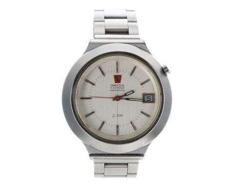 Omega Electronic Chronometer f300 stainless steel gentleman's wristwatch, ref. 198.001, serial no. 32896xxx, circa 1970, silv