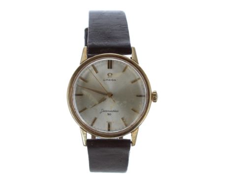 Omega Seamaster 30 14ct gentleman's wristwatch, 34mm (at fault)-Movement - requires repair.Dial - marks present.Glass - visib
