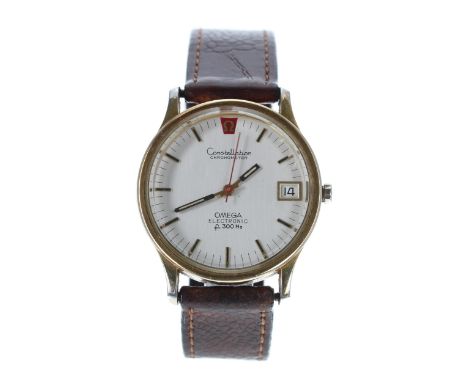 Omega Constellation Chronometer Electronic f300Hz gold plated and stainless steel gentleman's wristwatch, reference no. 19800